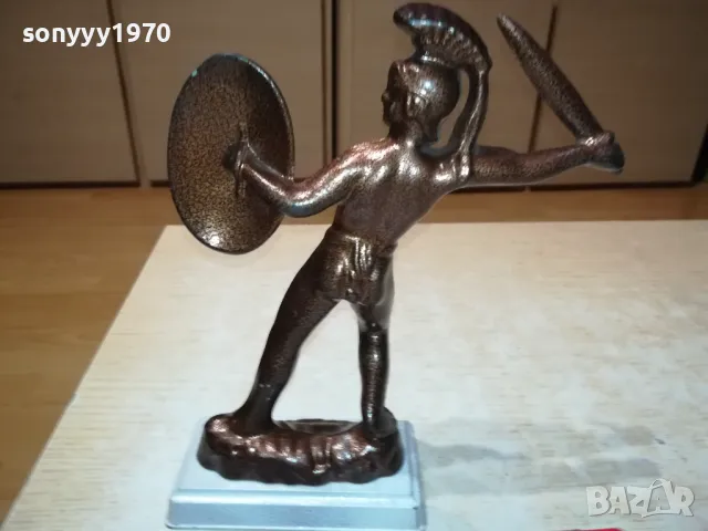 LEONIDAS-МЕТАЛНА ФИГУРА 22Х17Х6СМ-ВНОС SWISS 1201251912, снимка 10 - Антикварни и старинни предмети - 48654864