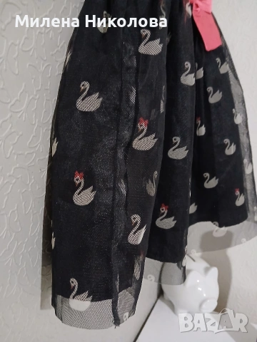 Рокля с лебеди 2-4г, снимка 2 - Детски рокли и поли - 53803720