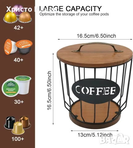Метална поставка за кафе капсули Органайзер за Долче Густо Неспресо Nespresso Dolce Gusto Lavazza, снимка 9 - Кафемашини - 47518082