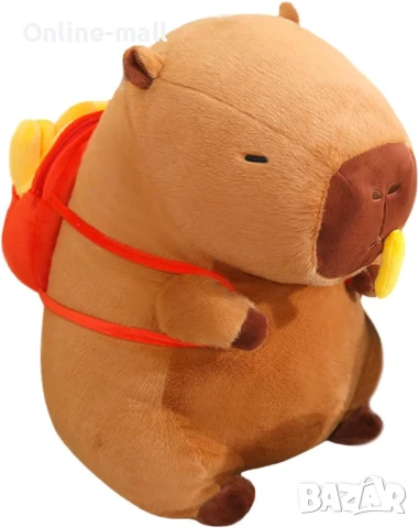 Плюшена играчка Капибара с раничка Mc Donalds и пържени картофки 30 см, снимка 4 - Плюшени играчки - 50470227