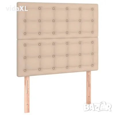 vidaXL Горни табли 2 бр капучино 80x5x78/88 см изкуствена кожа(SKU:3116409), снимка 1 - Спални и легла - 49403024