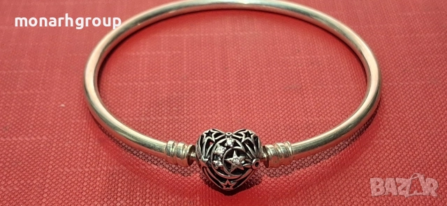 Сребърна гривна, снимка 2 - Гривни - 52713571