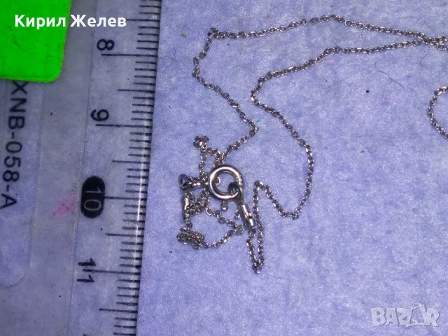 НЕЖНО СРЕБЪРНО КОЛИЕ СРЕБРО 925 с ЕМАЙЛИРАНА ЦВЕТНА АРТ КЕРАМИКА 28594, снимка 11 - Колиета, медальони, синджири - 41387519