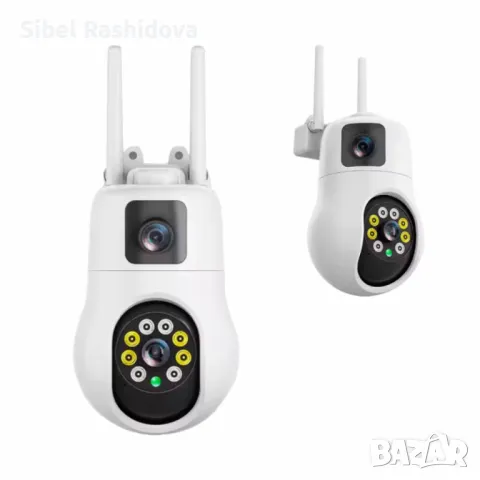Смарт PTZ WiFi камера за външен монтаж 2x 3MP, ICSee, снимка 1