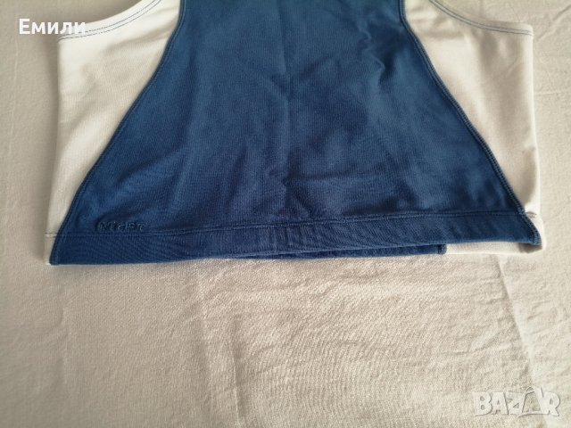 Nike FIT DRY оригинално дамско спортно бюстие в син и бял цвят р-р L, снимка 4 - Корсети, бюстиета, топове - 42176455