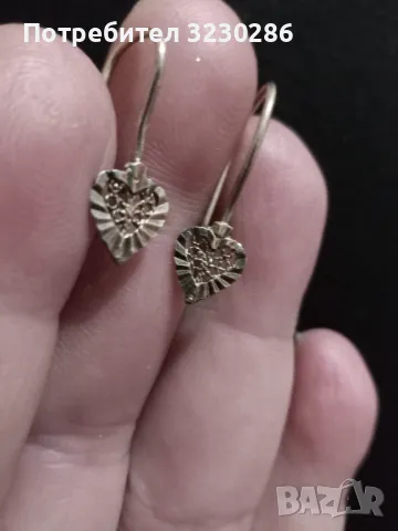 Стари обеци филигран с печат, снимка 2 - Обеци - 47359959