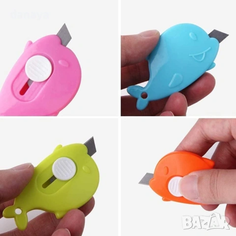 6396 Мини макетно ножче Рибка – 2 броя в комплект, снимка 5 - Ученически пособия, канцеларски материали - 53414323