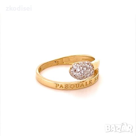 Златен дамски пръстен 2,48гр. размер:55 14кр. проба:585 модел:16928-5, снимка 3 - Пръстени - 41179295