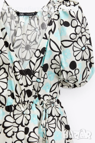 Нова флорална рокля Zara, размер М, снимка 8 - Рокли - 51532186