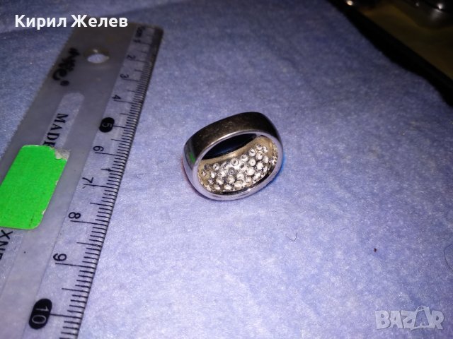 ПРЕКРАСЕН СКЪПОЦЕНЕН СРЕБЪРЕН ФЕШЪН ПРЪСТЕН СРЕБРО 925 с МНОГО ФАСЕТИРАНИ БЛЕСТЯЩИ ЦИРКОНИ 34426, снимка 15 - Пръстени - 39507258