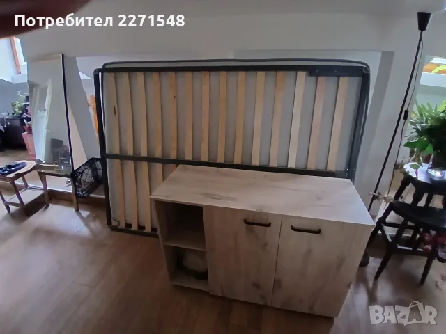 Спалня с матрак и скрин, снимка 2 - Спални и легла - 56046868