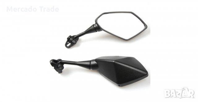 Комплект огледала за мотор Mercado Trade, Универсални, 1914, Черни, снимка 3 - Аксесоари и консумативи - 35830969