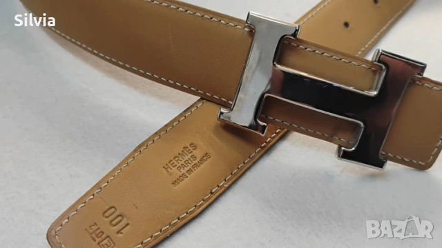 Мъжки дизайнерски колан HERMES, снимка 3 - Колани - 53401577