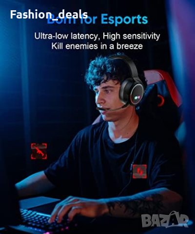 Нови Bluetooth Безжични геймърски слушалки с микрофон , снимка 4 - Слушалки за компютър - 41746994