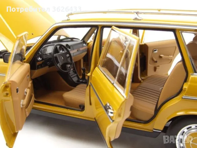 1:18 Mercedes-Benz W123 E-Class S123 T-Model Estate Yellow, снимка 7 - Колекции - 55979025