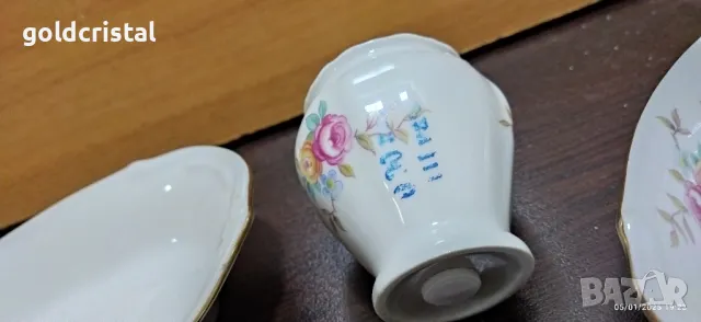 Стар български порцелан чинии и солница , снимка 11 - Антикварни и старинни предмети - 48699062