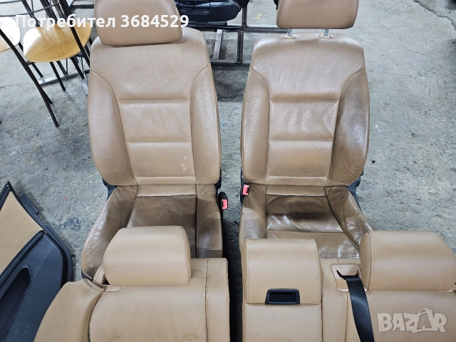 кожен салон със кори бмв е61 bmw e61 salon със подгрев, снимка 3 - Части - 52639247