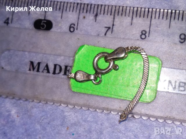 СТАРА СРЕБЪРНА ИТАЛИАНСКА ЗАКОПЧАЛКА КАРАБИНКА За КОЛИЕ ГРИВНА СИНДЖИРЧЕ СРЕБРО 925 ПРОБА 38225, снимка 5 - Бижутерийни комплекти - 40940779