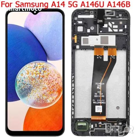 Дисплей с рамка за samsung A14 5G LCD 6.6"SM-A146B A146U A146P A14 дисплей Смяна на LCD екран, снимка 1