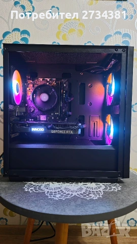 Геймърски компютър Ryzen 5 5500, RTX 3060TI, 16 RAM, снимка 2 - Геймърски - 53831681