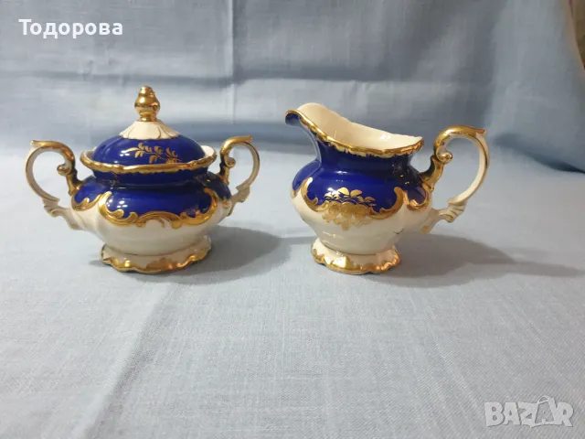 Барокови релефни  големи захарница и латиера Severin Handgemalt