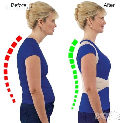 Коригиращ колан за гръб - коректор на стойката на тялото, снимка 9 - Други - 42633473