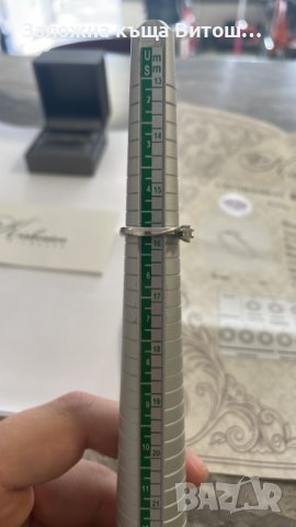 Златен пръстен със диамант 14к / 3.3 гр., снимка 5 - Пръстени - 41630790