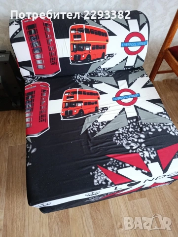 Разтегателен пуф, матрак , снимка 2 - Дивани и мека мебел - 53513306