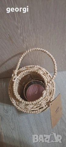 плетен свещник с дръжка , снимка 2 - Други - 52907136