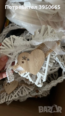 Декорация, бяло, сърца, снимка 6 - Други - 51857479