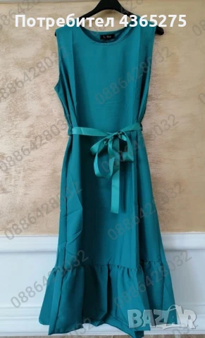 Нов модел летни рокли с коланче 💕S M L XL ☺️Най-ниска цена 🍀дължина до коляното-100см.✅26лв, снимка 9 - Рокли - 50454688