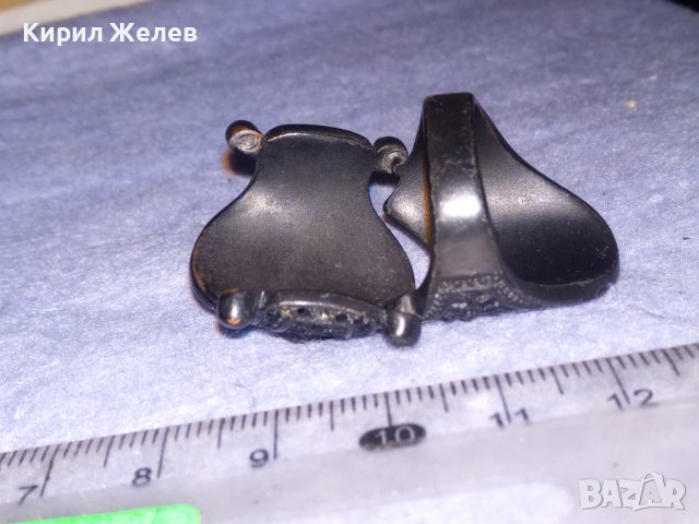 ШАРМАНТЕН ВИНТИДЖ МЕДЕН ЛАКИРАН РАЗДВИЖЕН ДВУКОМПОНЕНТЕН АРТ ПРЪСТЕН 37043, снимка 12 - Пръстени - 40415209