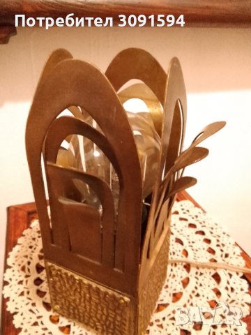 Сувенирна нощна лампа "Kamelyok" от епохата на далечните седемдесет години СССР месинг , снимка 3 - Други ценни предмети - 41681358