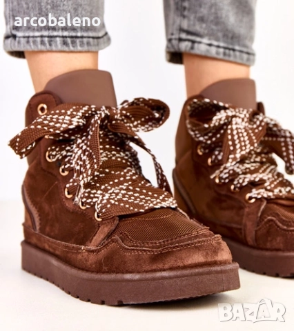 Дамски високи маратонки с дебели връзки от Klevis, снимка 8 - Маратонки - 52425560