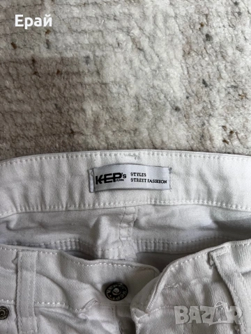 Бели дънки Kep’s jean, снимка 3 - Дънки - 53392231