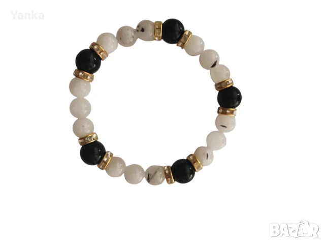 Гривна ръчна изработка - Golden line, снимка 2 - Гривни - 51294503