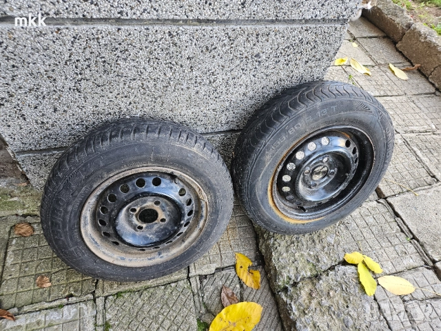 Гуми с джанти  - 155/80/R13; 4x100; ф56 – 2бр., снимка 2 - Гуми и джанти - 52502191