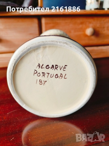 Ръчна изработка португалска керамична ваза, снимка 5 - Вази - 52500933