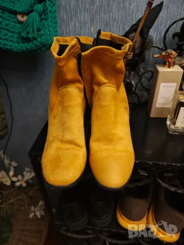 Tamaris боти естествен велур  разпродажба , снимка 4 - Дамски боти - 47453191