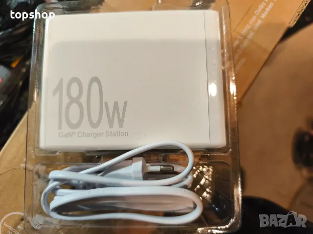 Чисто нова настолна зарядна станция 180W GaN с LCD дисплей и 6 порта  , снимка 7 - Оригинални зарядни - 55746560
