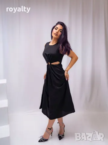 Стилна черна дамска рокля 