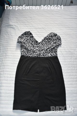 Елегантна права рокля, размер 46, снимка 3 - Рокли - 39481867