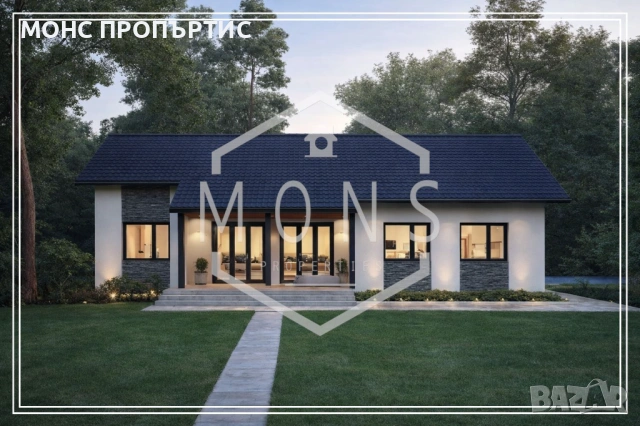 Mодерна къща с голям двор и елегантен дизайн в гр. Севлиево, м. Крушевски баир, снимка 2 - Къщи - 53231780