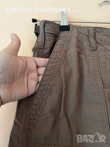 Bershka Кафяв карго панталон S размер с джобове 🤎, снимка 4 - Панталони - 52825651