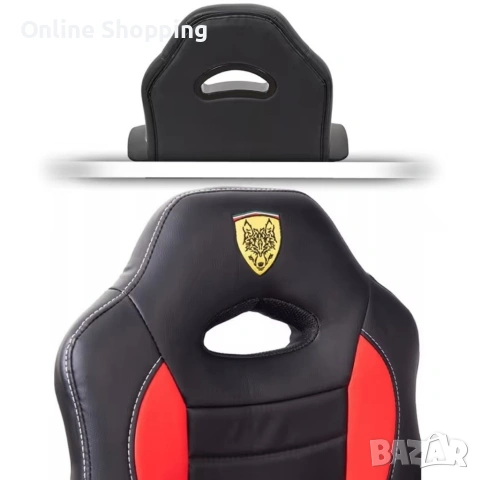 Детски геймърски офис стол – Спортен дизайн, ергономичен и регулируем, снимка 6 - Столове - 53366046