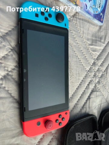 Nintendo Switch (пълен комплект) + игри, калъфи и аксесоари – Перфектно състояние!, снимка 4 - Nintendo конзоли - 53341984