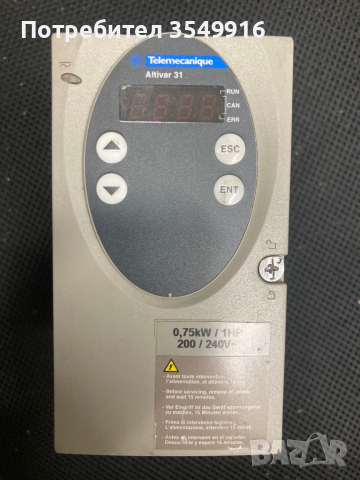 ЧЧестотен регулатор(инвертор) Schneider Altivar 0,75кw/220V, снимка 3 - Други машини и части - 52362033
