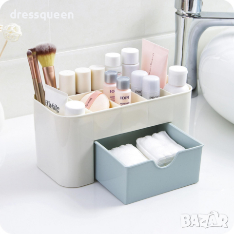 209 Луксозен настолен органайзер за козметика и бижута с много отделения и чекмедже, снимка 4 - Други стоки за дома - 44803181