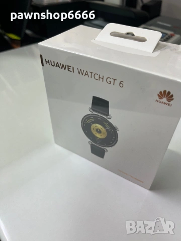 Смарт часовник HUAWEI WATCH GT 6 Black KSU-B19F Black Fluoroelastomer Strap 41 MM, GPS, ПУЛСОМЕР, SP