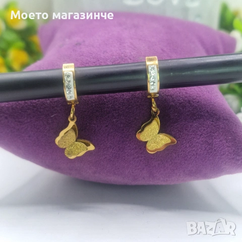 Обеци от медицинска стомана - различни модели, снимка 6 - Обеци - 53110630